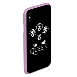 Чехол iPhone XS Max матовый QUEEN НА СПИНЕ, цвет: 3D-сиреневый — фото 2