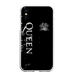 Чехол iPhone XS Max матовый QUEEN, цвет: 3D-белый