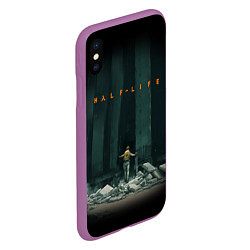 Чехол iPhone XS Max матовый HALF-LIFE, цвет: 3D-фиолетовый — фото 2