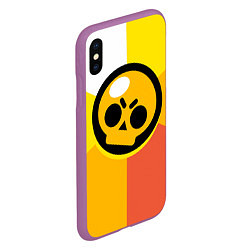 Чехол iPhone XS Max матовый BRAWL STARS, цвет: 3D-фиолетовый — фото 2