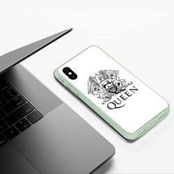 Чехол iPhone XS Max матовый QUEEN, цвет: 3D-салатовый — фото 2