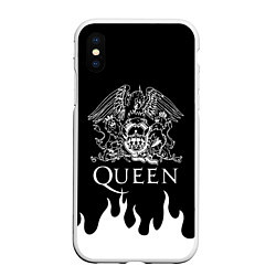 Чехол iPhone XS Max матовый QUEEN, цвет: 3D-белый