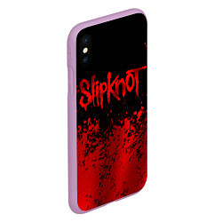 Чехол iPhone XS Max матовый Slipknot 9, цвет: 3D-сиреневый — фото 2