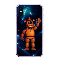 Чехол iPhone XS Max матовый Five Nights At Freddys, цвет: 3D-сиреневый