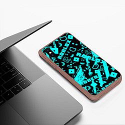 Чехол iPhone XS Max матовый Roblox, цвет: 3D-коричневый — фото 2