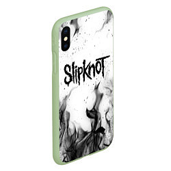 Чехол iPhone XS Max матовый SLIPKNOT, цвет: 3D-салатовый — фото 2