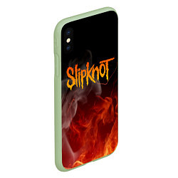 Чехол iPhone XS Max матовый SLIPKNOT, цвет: 3D-салатовый — фото 2