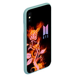 Чехол iPhone XS Max матовый BTS, цвет: 3D-мятный — фото 2