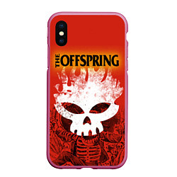 Чехол iPhone XS Max матовый The Offspring, цвет: 3D-малиновый