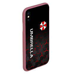 Чехол iPhone XS Max матовый UMBRELLA CORP, цвет: 3D-малиновый — фото 2