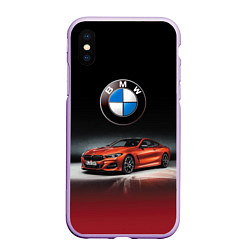 Чехол iPhone XS Max матовый BMW, цвет: 3D-сиреневый