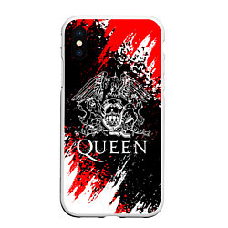 Чехол iPhone XS Max матовый QUEEN, цвет: 3D-белый