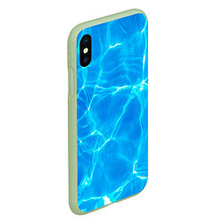 Чехол iPhone XS Max матовый Вода, цвет: 3D-салатовый — фото 2