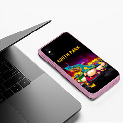 Чехол iPhone XS Max матовый Южный Парк, цвет: 3D-розовый — фото 2
