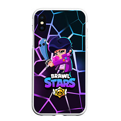 Чехол iPhone XS Max матовый BRAWL STARS BIBI, цвет: 3D-белый