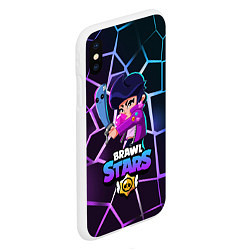 Чехол iPhone XS Max матовый BRAWL STARS BIBI, цвет: 3D-белый — фото 2