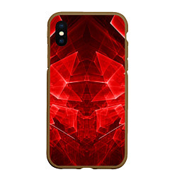 Чехол iPhone XS Max матовый КРАСНАЯ БРОНЯ, цвет: 3D-коричневый