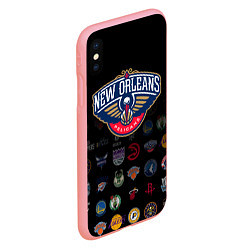 Чехол iPhone XS Max матовый New Orleans Pelicans 1, цвет: 3D-баблгам — фото 2