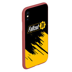 Чехол iPhone XS Max матовый FALLOUT76, цвет: 3D-красный — фото 2