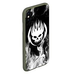 Чехол iPhone XS Max матовый THE OFFSPRING, цвет: 3D-темно-зеленый — фото 2