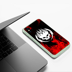 Чехол iPhone XS Max матовый THE OFFSPRING, цвет: 3D-салатовый — фото 2