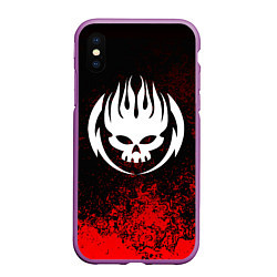 Чехол iPhone XS Max матовый THE OFFSPRING, цвет: 3D-фиолетовый