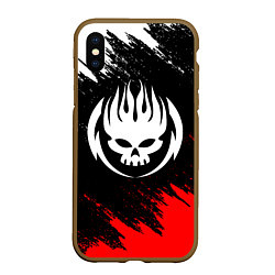 Чехол iPhone XS Max матовый THE OFFSPRING, цвет: 3D-коричневый