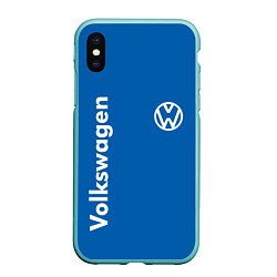 Чехол iPhone XS Max матовый Volkswagen, цвет: 3D-мятный