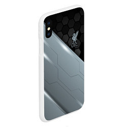 Чехол iPhone XS Max матовый Liverpool FC, цвет: 3D-белый — фото 2
