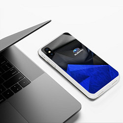 Чехол iPhone XS Max матовый SUBARU, цвет: 3D-белый — фото 2