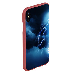 Чехол iPhone XS Max матовый STORM, цвет: 3D-красный — фото 2