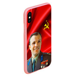 Чехол iPhone XS Max матовый Юрий Гагарин, цвет: 3D-баблгам — фото 2