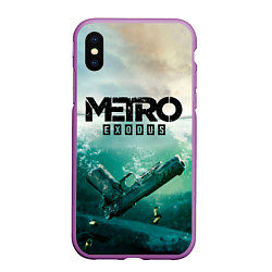 Чехол iPhone XS Max матовый METRO EXODUS, цвет: 3D-фиолетовый