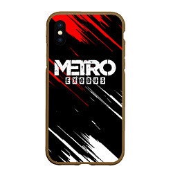 Чехол iPhone XS Max матовый METRO EXODUS, цвет: 3D-коричневый