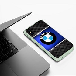 Чехол iPhone XS Max матовый BMW, цвет: 3D-салатовый — фото 2