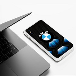 Чехол iPhone XS Max матовый BMW, цвет: 3D-белый — фото 2