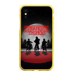 Чехол iPhone XS Max матовый STRANGER THINGS, цвет: 3D-желтый