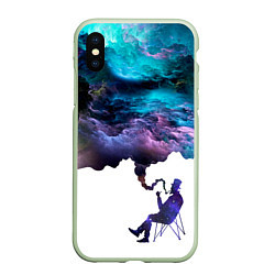 Чехол iPhone XS Max матовый Smoky dreams, цвет: 3D-салатовый