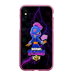 Чехол iPhone XS Max матовый BRAWL STARS TARA, цвет: 3D-малиновый