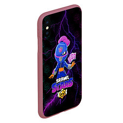 Чехол iPhone XS Max матовый BRAWL STARS TARA, цвет: 3D-малиновый — фото 2