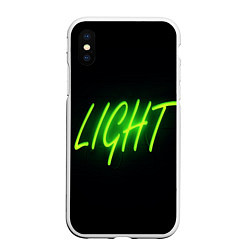 Чехол iPhone XS Max матовый LIGHT, цвет: 3D-белый