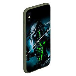 Чехол iPhone XS Max матовый PREDATOR, цвет: 3D-темно-зеленый — фото 2