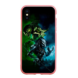 Чехол iPhone XS Max матовый PREDATOR, цвет: 3D-баблгам