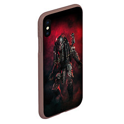 Чехол iPhone XS Max матовый PREDATOR, цвет: 3D-коричневый — фото 2