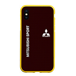 Чехол iPhone XS Max матовый MITSUBISHI CARBON