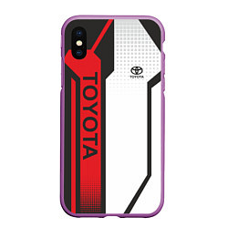 Чехол iPhone XS Max матовый Toyota Driver team, цвет: 3D-фиолетовый