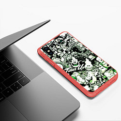 Чехол iPhone XS Max матовый Граффити, цвет: 3D-красный — фото 2