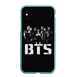 Чехол iPhone XS Max матовый BTS, цвет: 3D-мятный