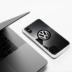 Чехол iPhone XS Max матовый VOLKSWAGEN, цвет: 3D-белый — фото 2