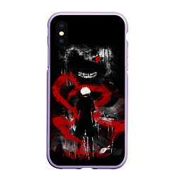 Чехол iPhone XS Max матовый TOKYO GHOUL, цвет: 3D-светло-сиреневый